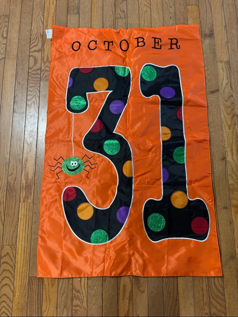 Orange Halloween 'October 31' Decorative Flag - Unbranded